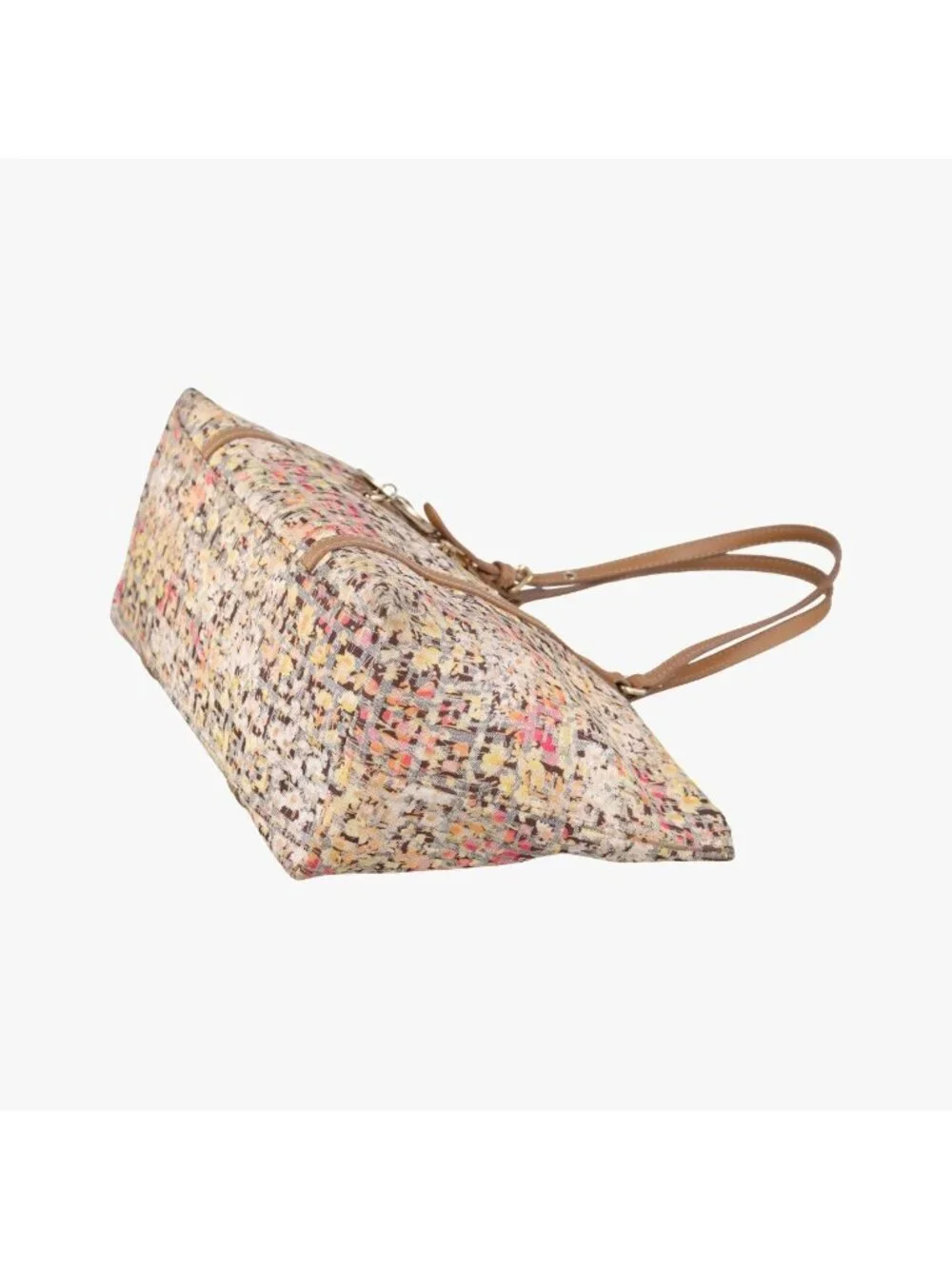 Fendi Zucchino Pattern Brown Multicolor Canvas Handbag